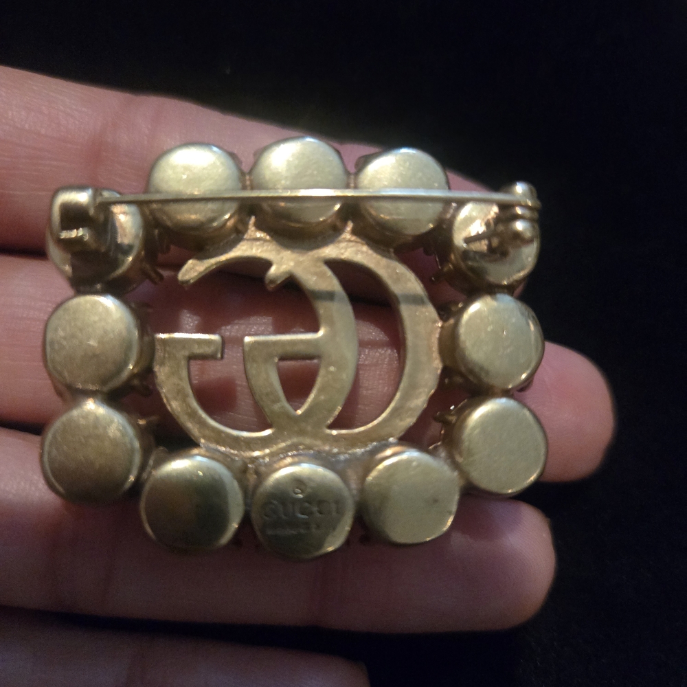 Gold and Pearl Women's Brooch - Picture 5 of 8